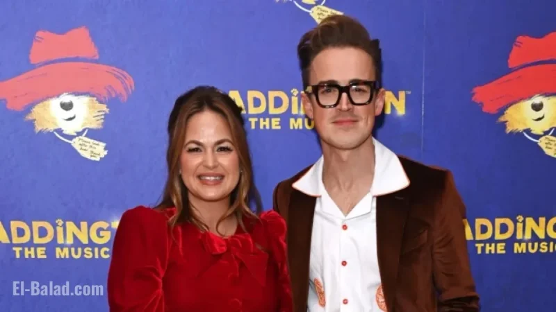 Giovanna Fletcher Wows in Sixties-Style Red Velvet Dress by Beloved Celebrity Brand