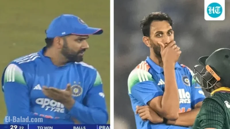 Rohit Sharma Confronts Prasidh Krishna, Harshit Rana Over Errant Bowling