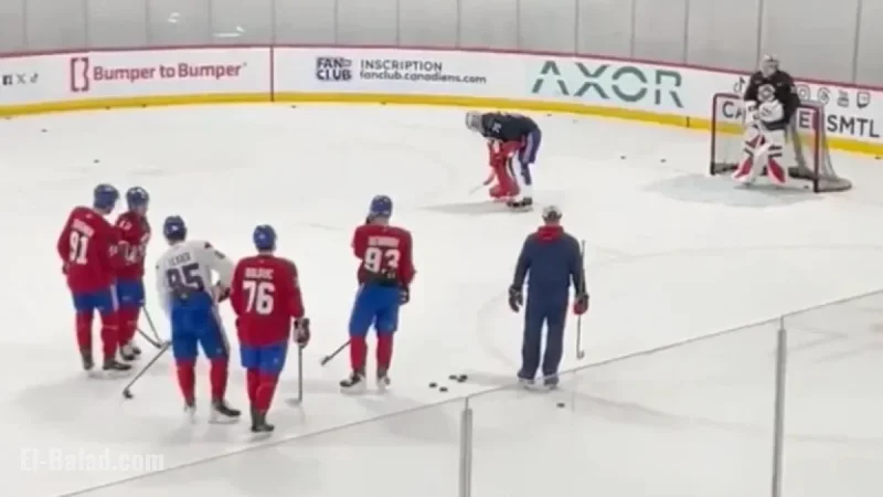 Jakub Dobes Exits Brossard Practice After Late-Session Shot Injury