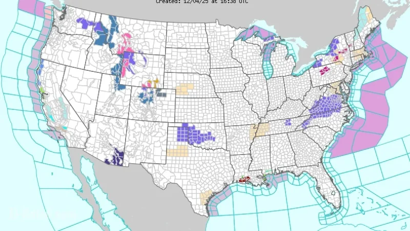 National Weather Service Issues Wide-Ranging Winter Alerts as Arctic Air Surges