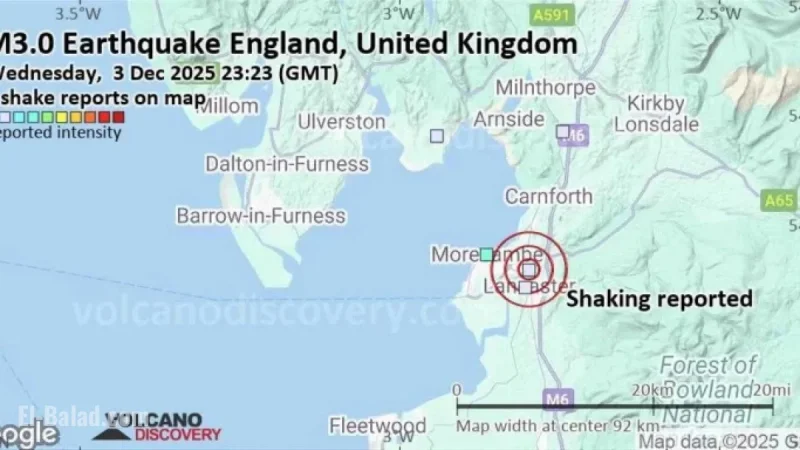 Possible Earthquake Shakes Near Blackpool, England