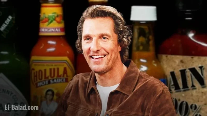 Matthew McConaughey Enjoys Spicy Wings with Signature Charm