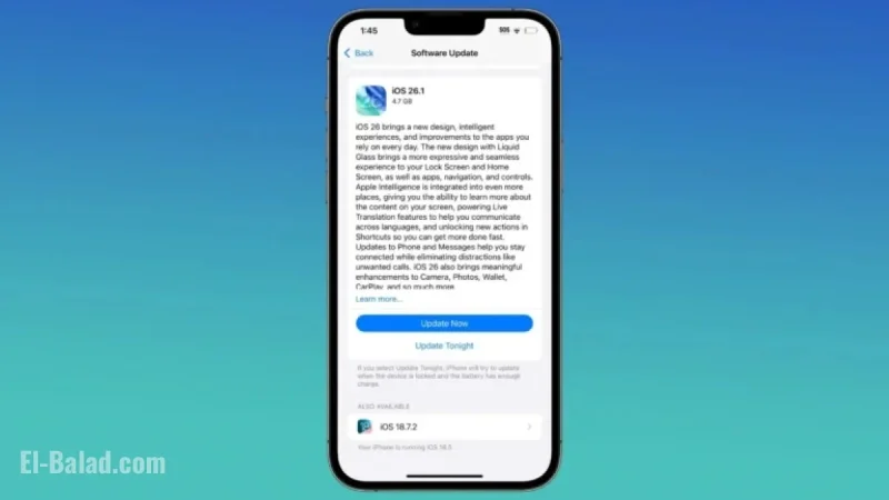 Apple Urges iPhone Users on iOS 18 to Upgrade to iOS 26