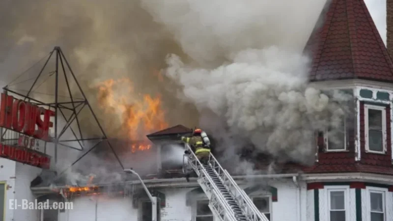 Blaze Erupts at Historic House of Ludington
