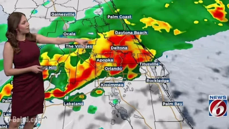 Cold Front Delivers Heavy Rain to Central Florida Before Temperature Drop