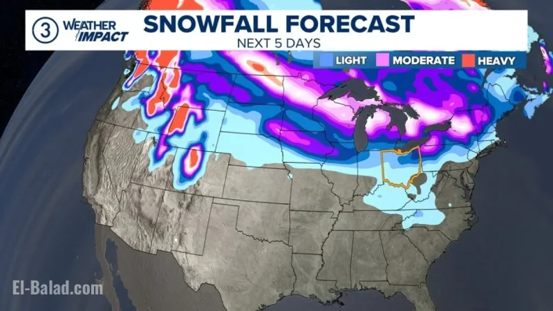 Winter storm snow forecast: heavy mountain totals in the Rockies, slick commutes from Mid-Atlantic to Northeast
