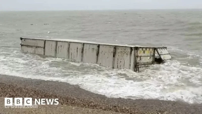 Cargo Ship Containers Wash Ashore on Sussex Beach: Video Footage Released
