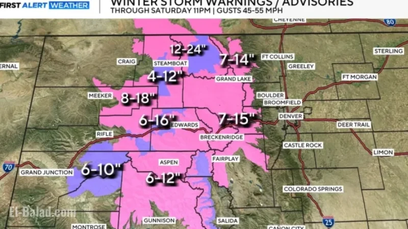 Colorado Mountains Brace for Major Winter Storm Saturday