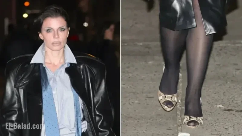 Julia Fox Reinvents Menswear with Gucci Python Pumps Amid Snakeskin Trend Surge