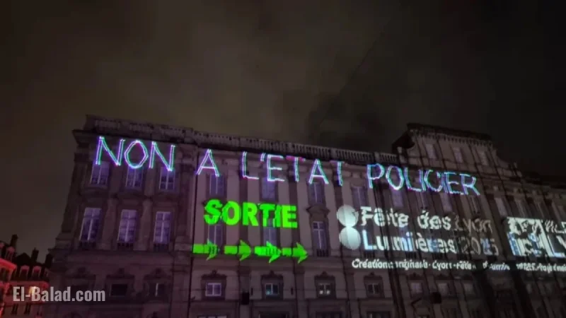 Police Criticized by Light Projections in Lyon; Doucet and Prefect Condemn