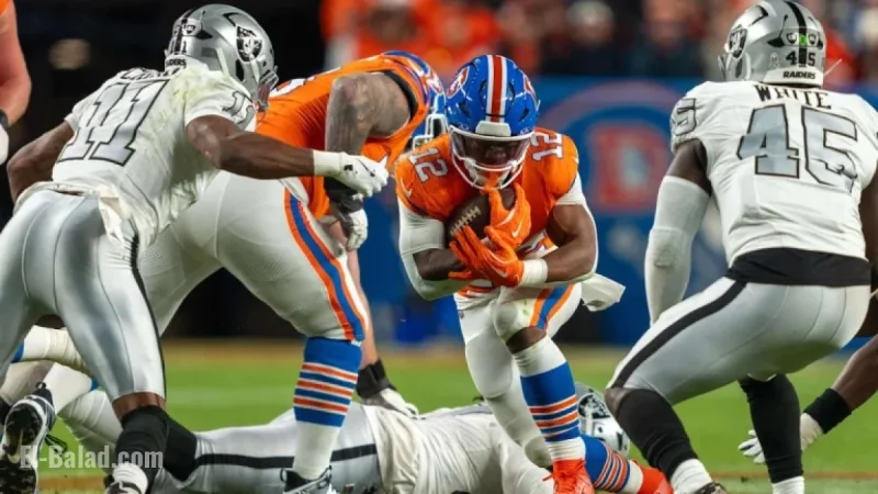 RJ Harvey Nears Landmark Achievement in Broncos vs. Raiders Clash