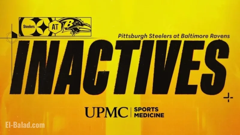 Steelers Announce Week 14 Inactive Players Against Ravens