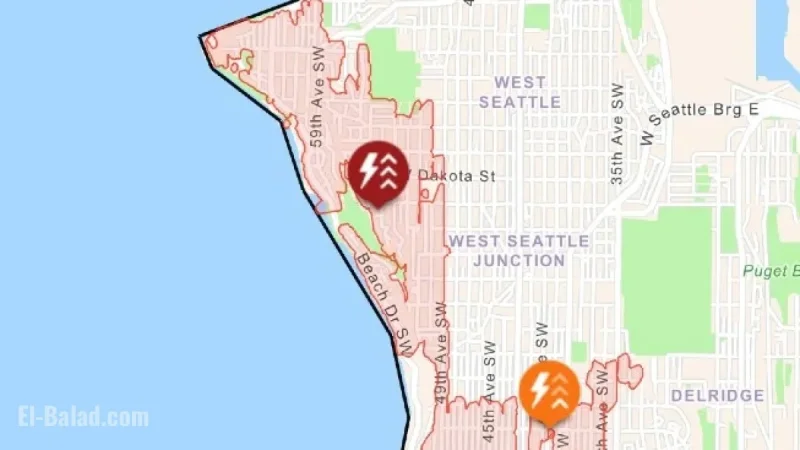 West Seattle Power Restored After Five-Hour Outage; Junction Tree Fallen