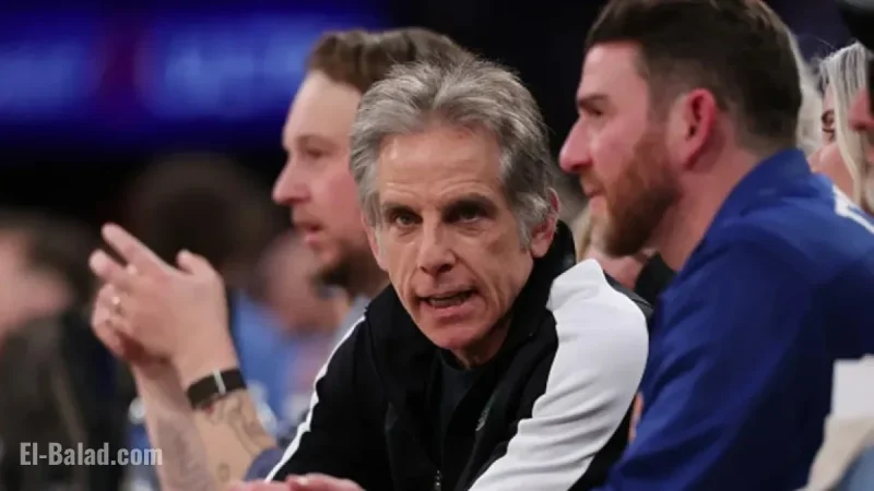 Ben Stiller Sports Dayton Dragons Jacket at Knicks Game Courtside