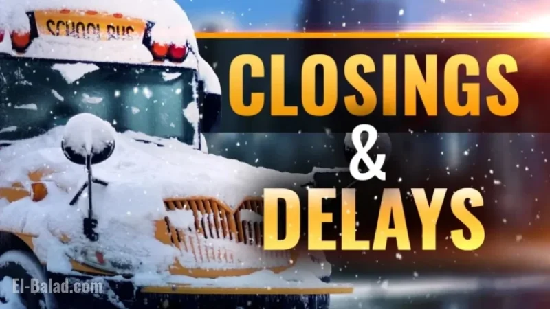 Monday, Dec 8th: School Delays Announced