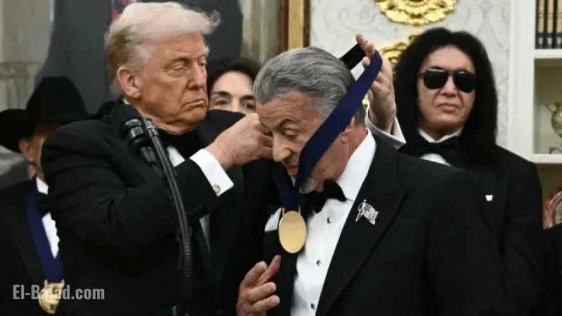 Sylvester Stallone Accepts Trump Medal with Cane, Fans Express Disappointment