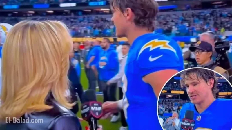 Justin Herbert’s Awkward ESPN Interview with Laura Rutledge After MNF Victory
