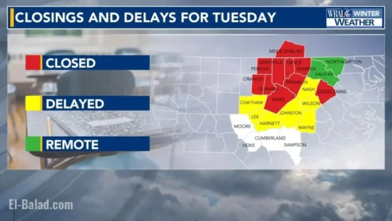 Wake and Durham Schools Close Tuesday Due to Winter Weather