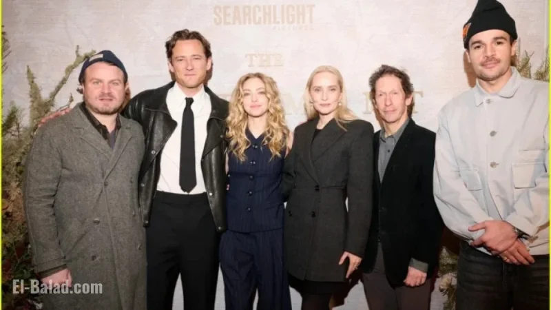 Amanda Seyfried, Lewis Pullman Share Fist Bump at NYC Screening of ‘The Testament of Ann Lee’