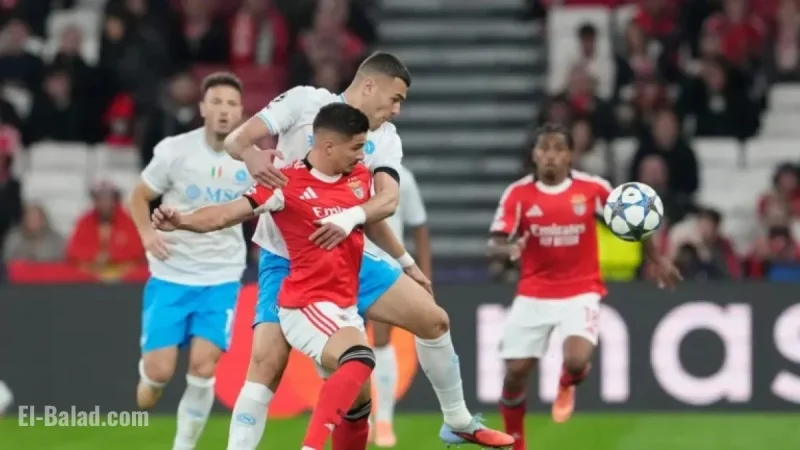 Benfica Leads 2-0 Against Napoli: Barreiro Scores, Outsmarts Rrahmani and Milinkovic-Savic