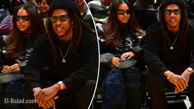 Jay-Z and Blue Ivy Attend NBA Cup: Lakers vs. Spurs