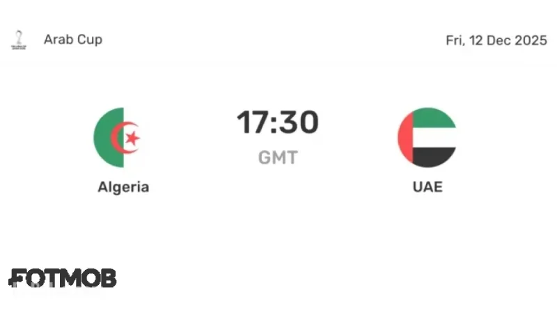 Algeria vs UAE: Live Score, Predicted Lineups, H2H Stats