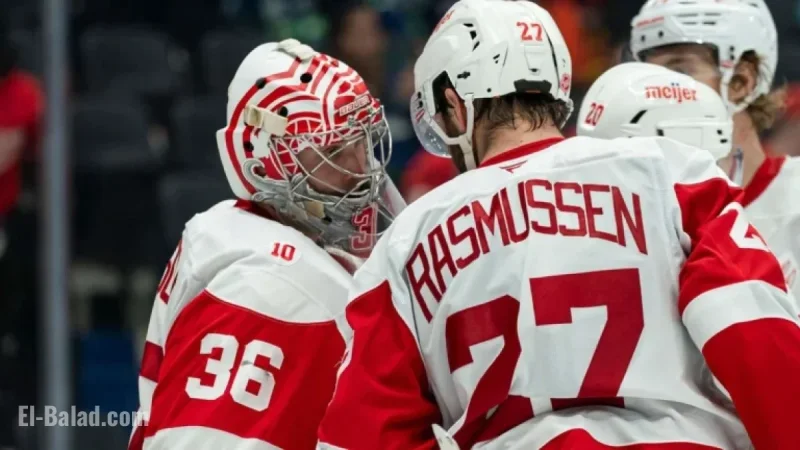 Gibson Secures First Red Wings Shutout in Victory Over Canucks