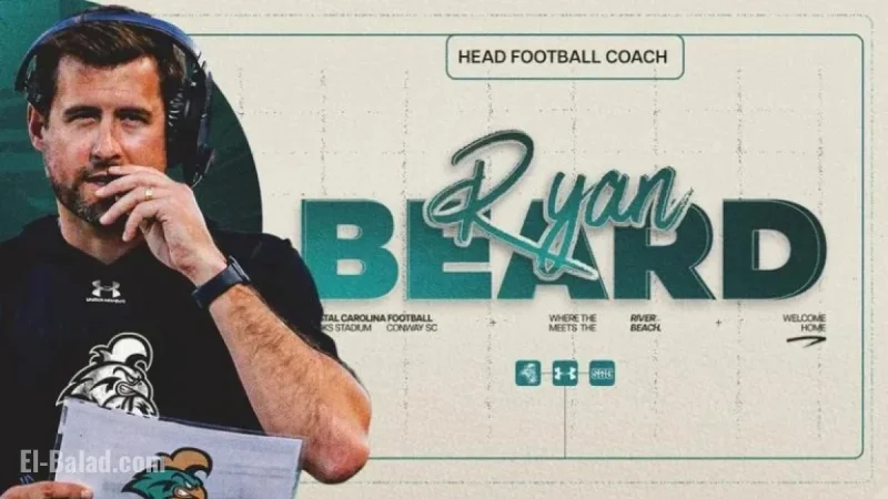 Ryan Beard Appointed as Coastal Carolina Football Head Coach