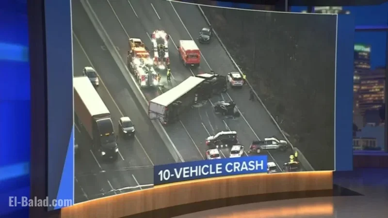 10-Vehicle Pileup Disrupts Traffic on New Jersey Turnpike in Mt. Laurel