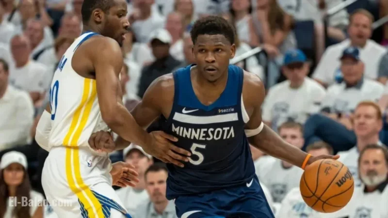 Anthony Edwards Sidelined Against Warriors Due to Right Foot Soreness