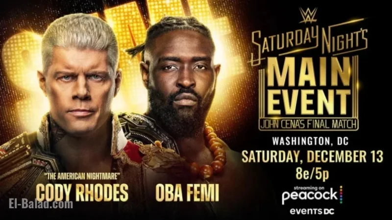 Cody Rhodes Faces Oba Femi in WWE Champion Showdown