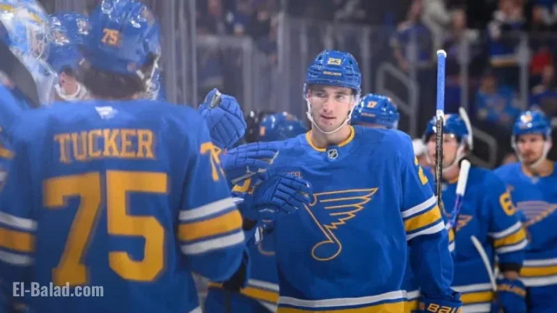 Logan Mailloux Scores First Goal in Blues’ 3-2 Win Over Blackhawks