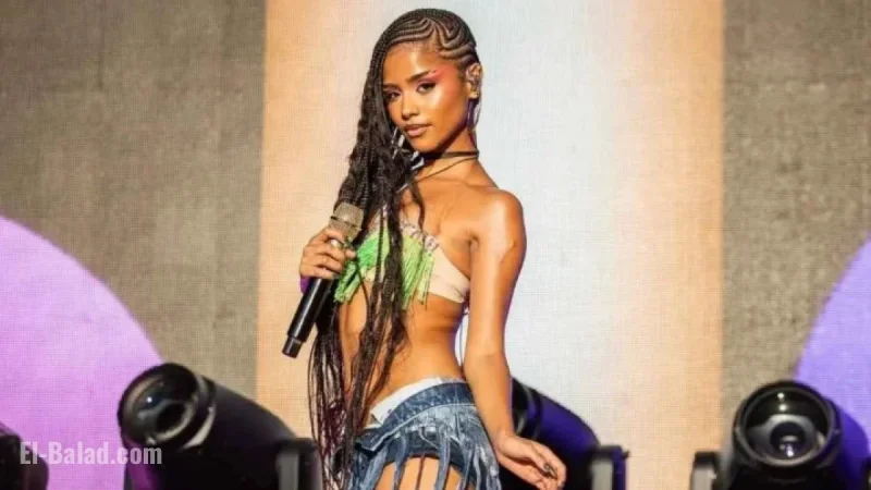 Tyla Impresses in Stunning Neon Bra and Shorts Ensemble