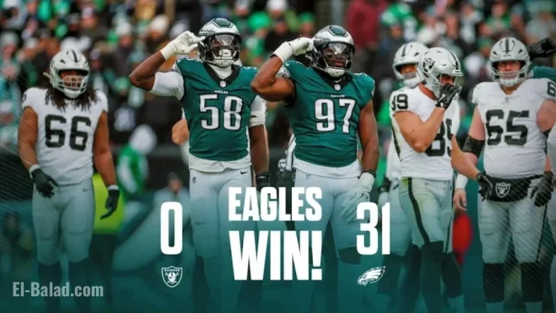 Eagles Dominate Raiders in 31-0 Shutout Game Recap