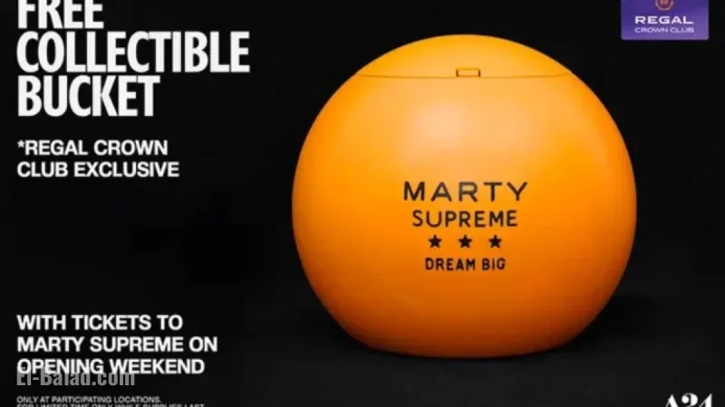 Get a Free ‘Marty Supreme’ Popcorn Bucket with Regal Crown Club