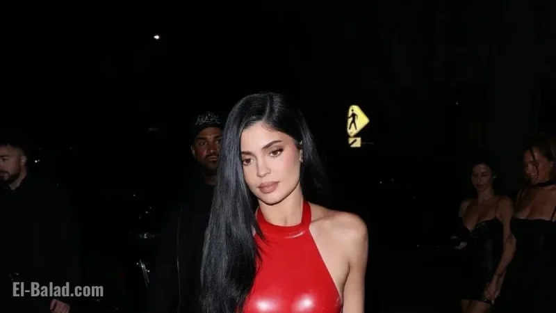 Kylie Jenner Celebrates Christmas in Striking Santa Red Latex Outfit
