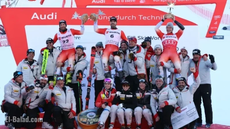 Meillard Leads Swiss Clean Sweep in Val d’Isère Ski Event