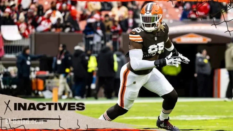 Cleveland Browns Reveal Inactive Players for Week 15 Against Bears