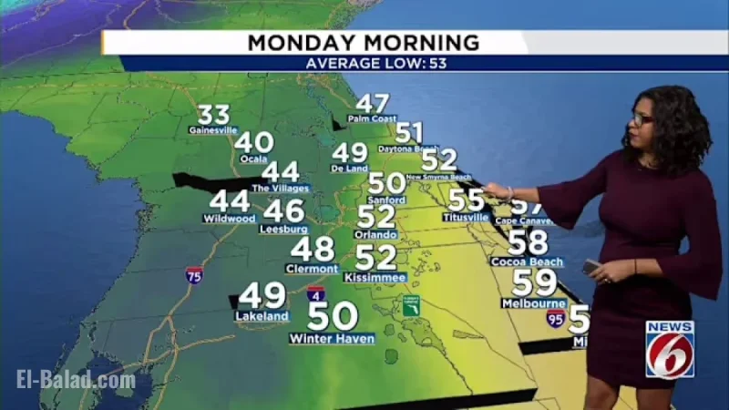 Dramatic Temperature Drop and Windy Conditions to Hit Central Florida Sunday Night