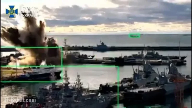 Ukraine Strikes Russian Submarine in Historic Black Sea Drone Attack