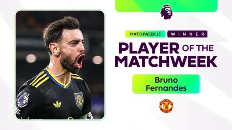 Bruno Fernandes Named Man Utd’s Player of the Matchweek