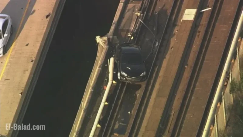 Car Lands on BART Tracks, Shuts Down Westbound I-580 in Castro Valley