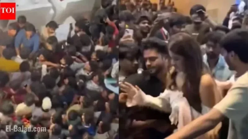 Actor Nidhhi Agerwal Mobbed by Aggressive Crowd at Hyderabad Mall