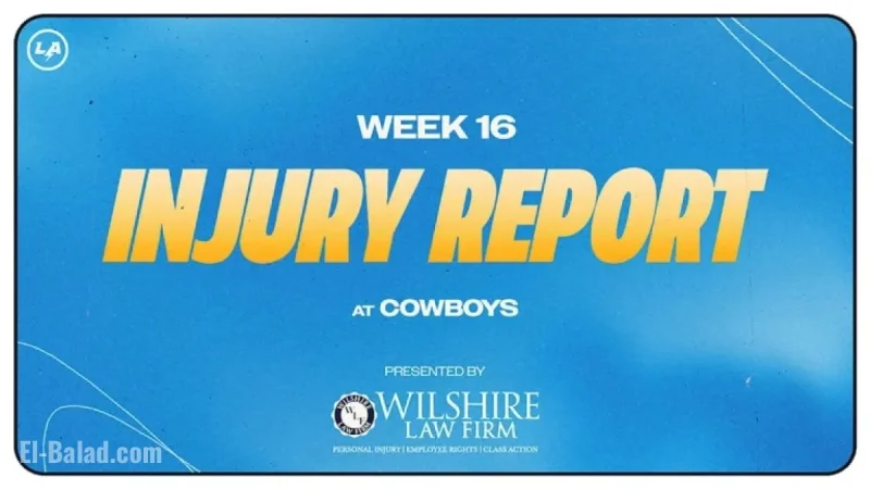 Los Angeles Chargers vs. Dallas Cowboys: Week 16 2025 Injury Report