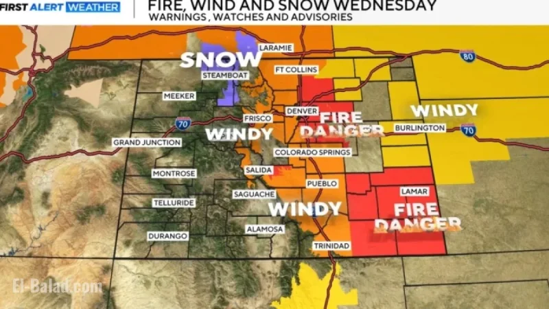 Strong Winds and Fire Threat Loom Over Colorado’s Front Range Wednesday