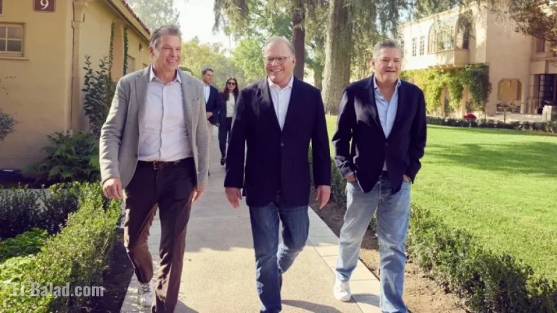 Ted Sarandos and Greg Peters Tour Warner Bros. Lot with David Zaslav