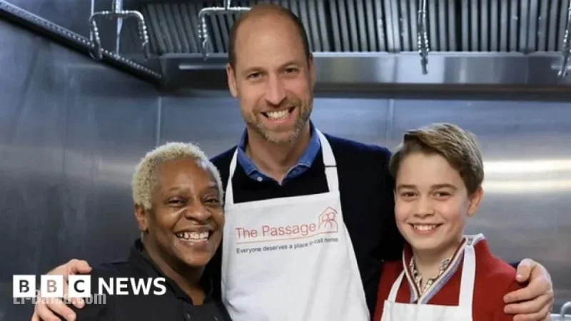 Prince William and George Cook Meal for the Homeless