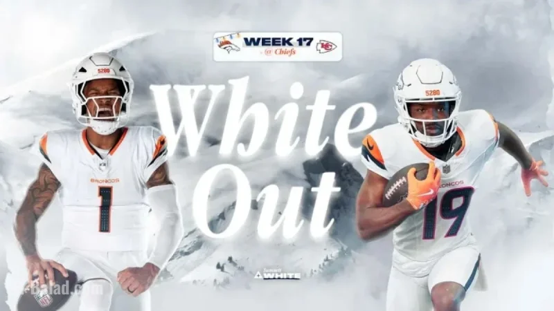 Broncos to Sport All-White Uniforms in Week 17 Clash with Chiefs