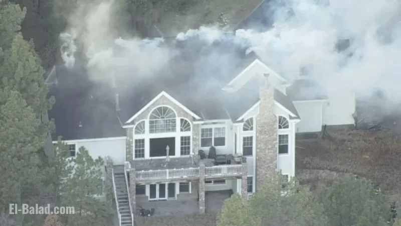 Colorado Firefighters Swiftly Battle Franktown Garage Fire Spreading to Home