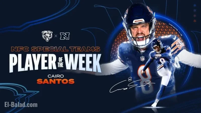 Cairo Santos Named NFC Special Teams Player of the Week